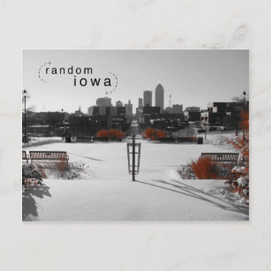 Des Moines Iowa Färg Stänk vykort