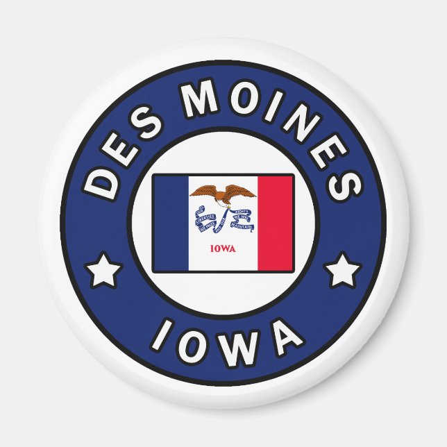 Des Moines Iowa Magnet (Framsidan)