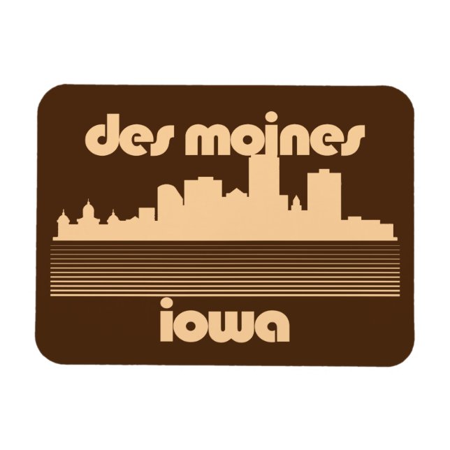Des Moines,Iowa Magnet (Horisontell)