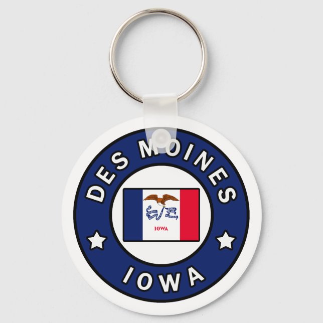 Des Moines Iowa Nyckelring (Framsida)