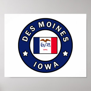 Des Moines Iowa Poster