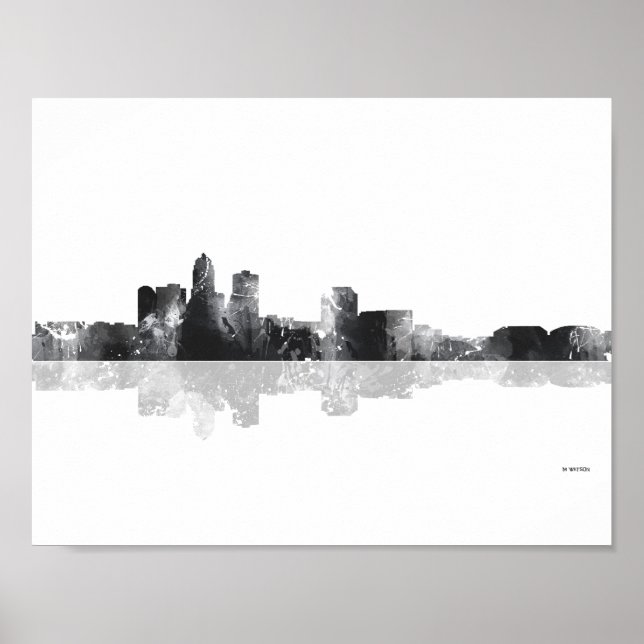 DES MOINES, IOWA SKYLINE POSTER (Framsidan)
