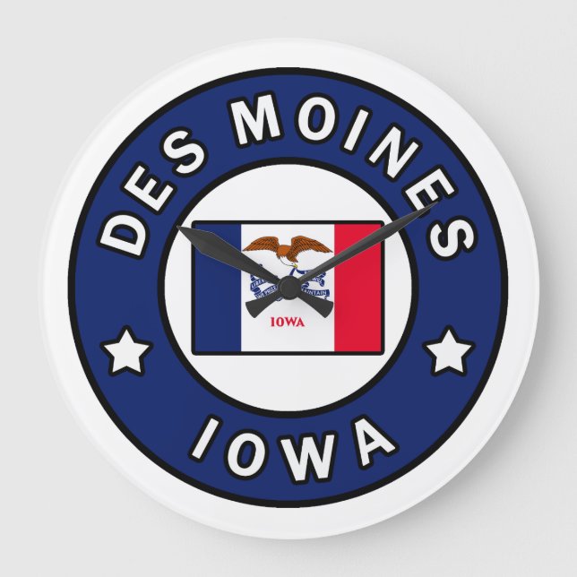 Des Moines Iowa Stor Klocka (Framsida)