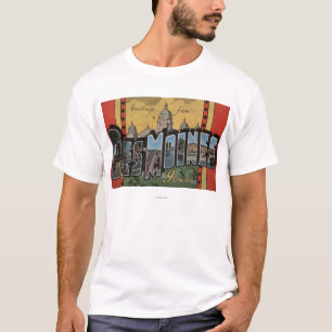 Des Moines Iowa - stora brevplatser T Shirt