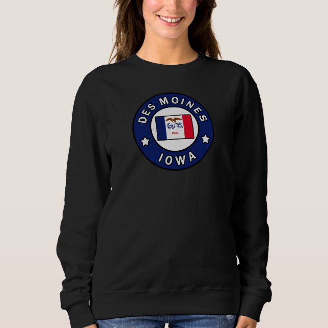 Des Moines Iowa T Shirt (Framsida)