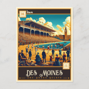 Des Moines, Iowa   VINTAGE Vykort