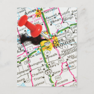 Des Moines, Iowa Vykort