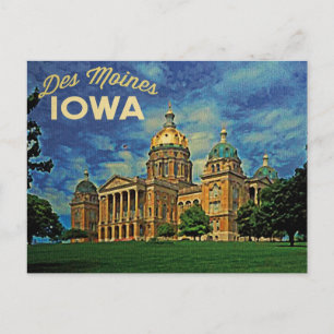 Des Moines Iowa Vykort
