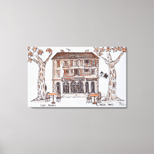 des platens, Ställe Paoli   L'Ile Rousse, Korsika Canvastryck