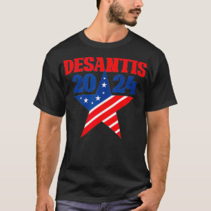 Desantis 2024 Florida guvernör American Flagga Sta T Shirt