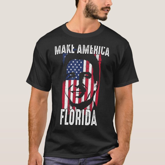 DeSantis 2024 Gör America Florida Ron DeSantis 20 T Shirt (Framsida)