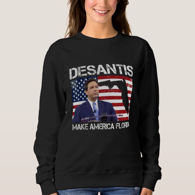 Desantis 2024 Make America Florida Flag Election R T Shirt (Framsida)