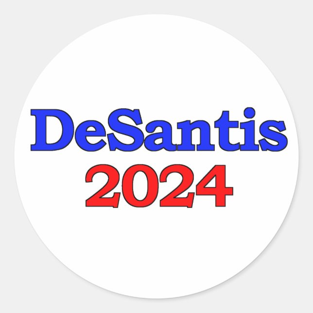 DeSantis 2024 Runt Klistermärke (Framsida)