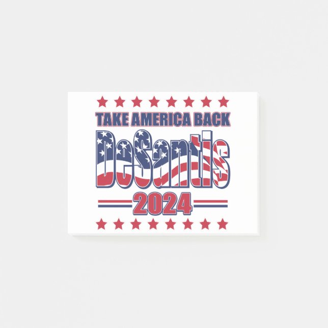 DeSantis-2024-Take-America-Back- Post-it Block (Framsida)