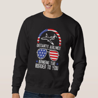 DeSantis 2024 Valet Vintage US Flagga Make Americ Lång Ärmad Tröja