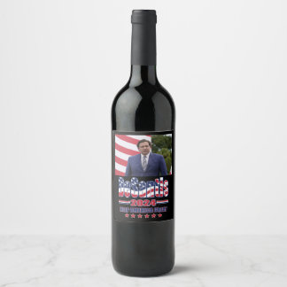 DeSantis 2024 Vinflaska Etikett