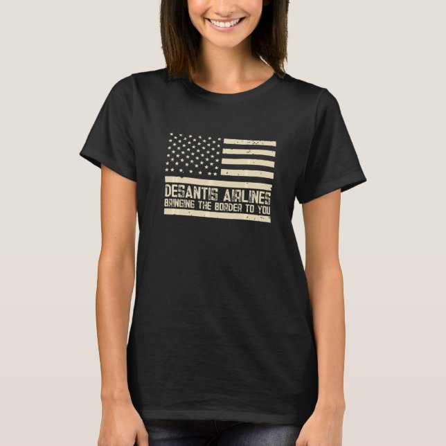 DeSantis Airlines Blå  2 T Shirt (Framsida)