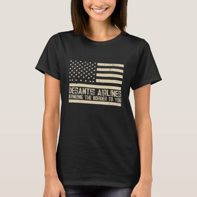 DeSantis Airlines Blue_2 T Shirt (Framsida)
