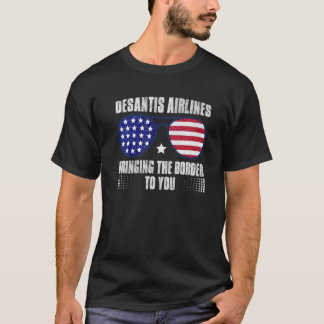 Desantis Airlines Flagga Sunglass som ger Borde T Shirt