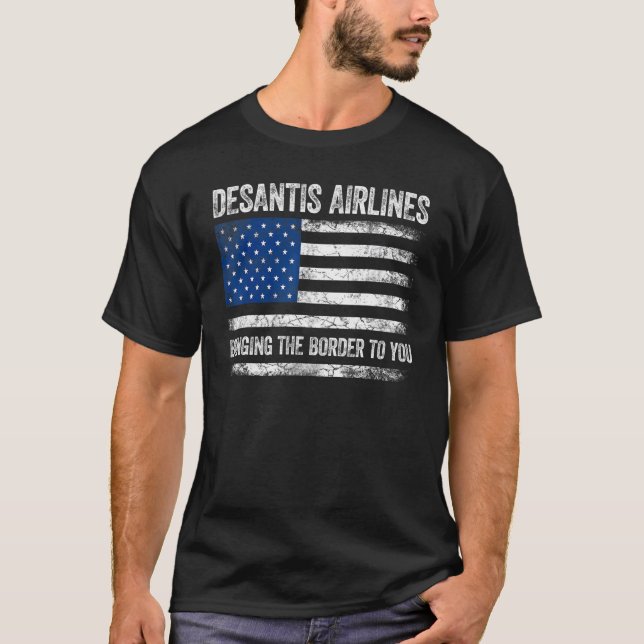 DeSantis Airlines Florida USA DeSantis Airlines T Shirt (Framsida)