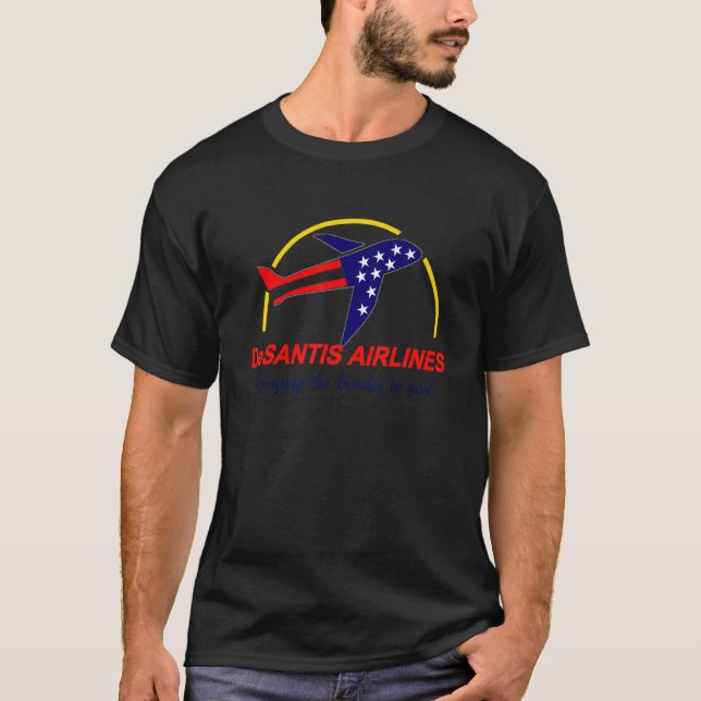 DeSantis Airlines Funny Political Meme T Shirt (Framsida)