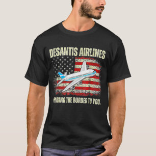 DeSantis Airlines Funny Vintage för politisk ameri T Shirt