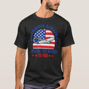 DeSantis Airlines Lundny politisk Meme USA flagga T Shirt