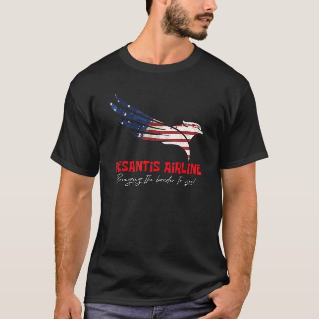 DeSantis Airlines Lundny politisk nota Ron DeSanti T Shirt (Framsida)
