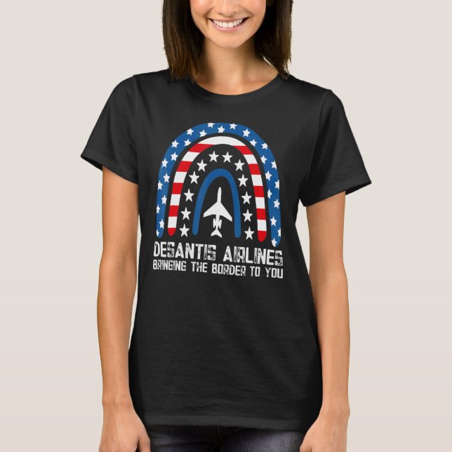 DeSantis Airlines Lundny politisk PM T Shirt (Framsida)