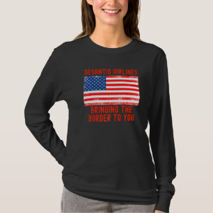 DeSantis Airlines Marthas Vineyard Meme USA Flagga T Shirt