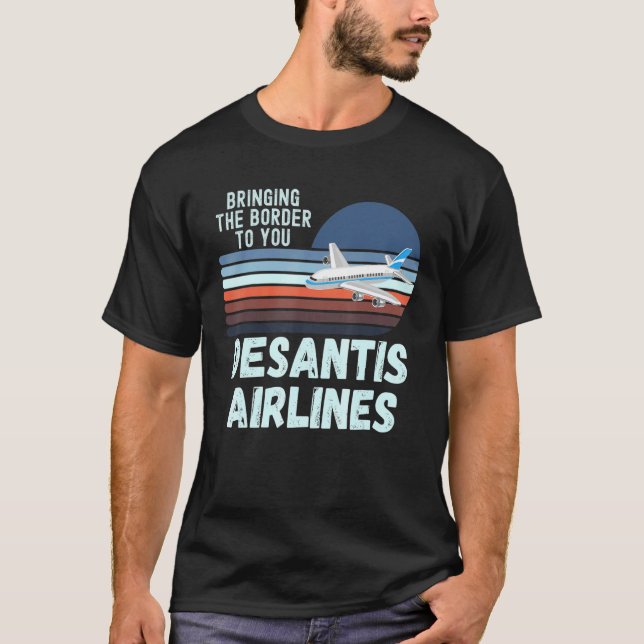 DeSantis Airlines Marthas Vineyard USA Sunset Funn T Shirt (Framsida)