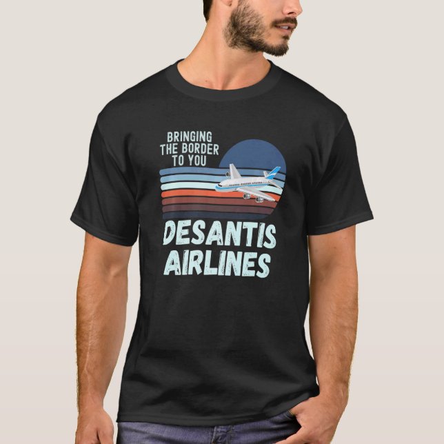 DeSantis Airlines Marthas Vineyard USA Sunset Pol T Shirt (Framsida)