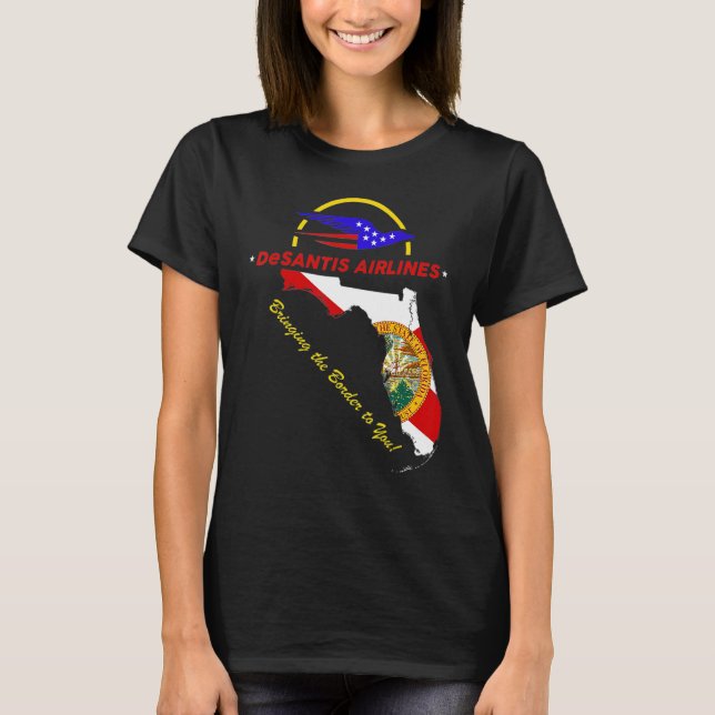 DeSantis Airlines politiska PM Ron DeSantis 6 T Shirt (Framsida)