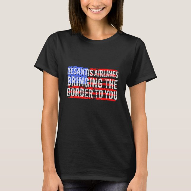 DeSantis Airlines politiska PM Ron DeSantis 7 T Shirt (Framsida)