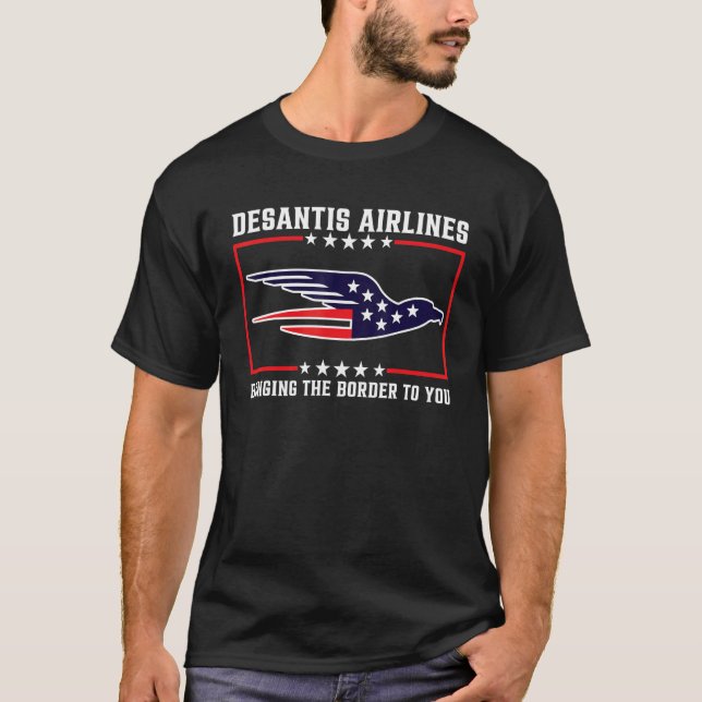 DeSantis Airlines politiska PM Ron DeSantis 9 T Shirt (Framsida)