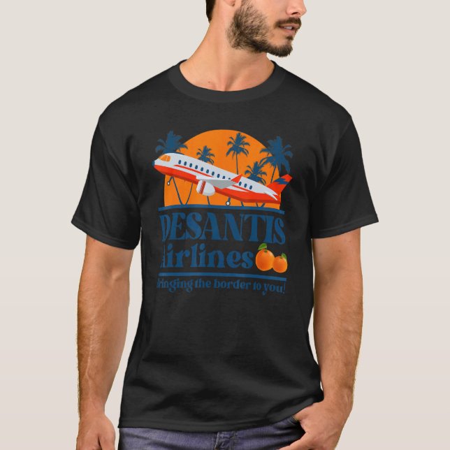 DeSantis Airlines politiska PM Ron DeSantis Gov T Shirt (Framsida)