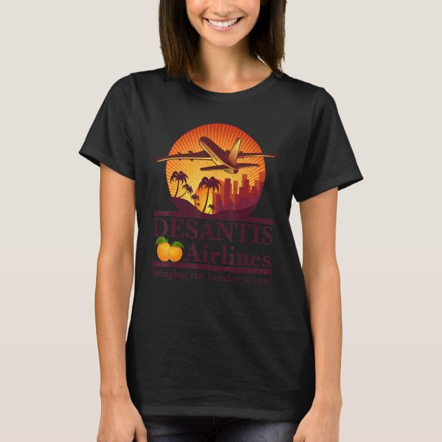 DeSantis Airlines politiska PM Ron DeSantis Gov T Shirt (Framsida)