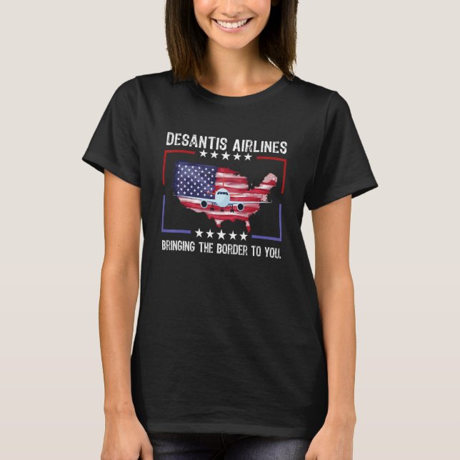 DeSantis Airlines politiska PM Ron DeSantis US F T Shirt (Framsida)
