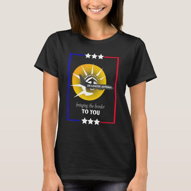 Desantis Airlines Ron Desantis politiska minne T Shirt (Framsida)