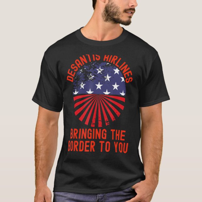 DeSantis Airlines Shirt Martha's Vineyard Meme USA T (Framsida)