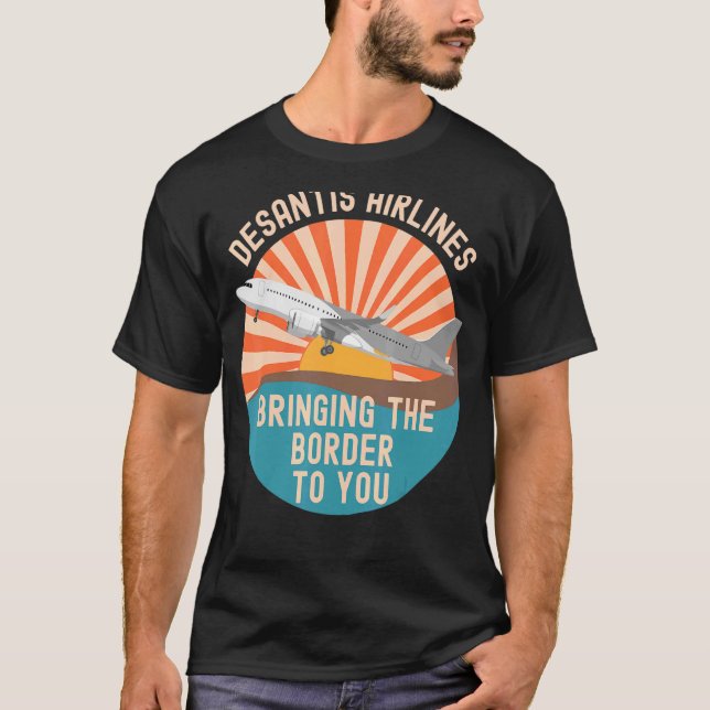 DeSantis Airlines Shirt Marthas Vineyard Politik T Shirt (Framsida)