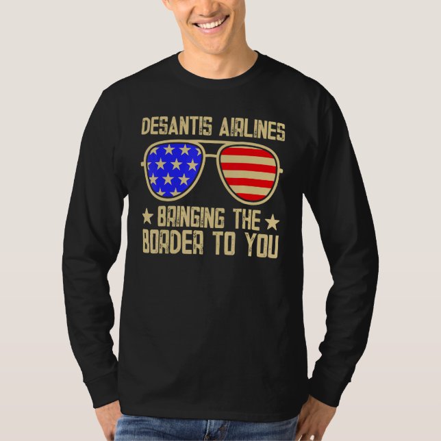 Desantis Airlines som för Gräns till dig Retro T Shirt (Framsida)