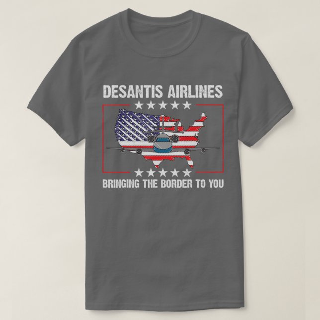 Desantis Airlines som för Gräns till dig Retro T Shirt (Design framsida)