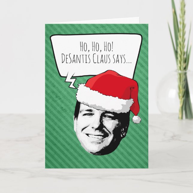 DeSantis Claus säger God jul Kort (Framsida)