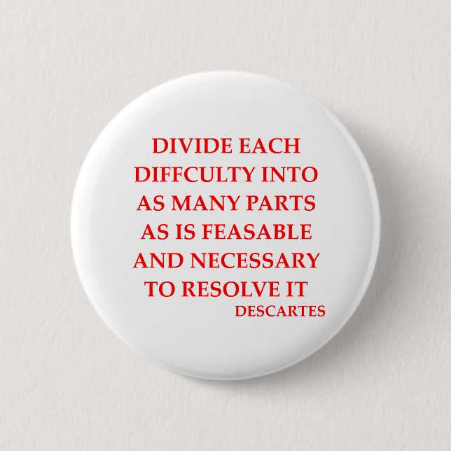 DESCARTES citationstecken Knapp (Framsida)