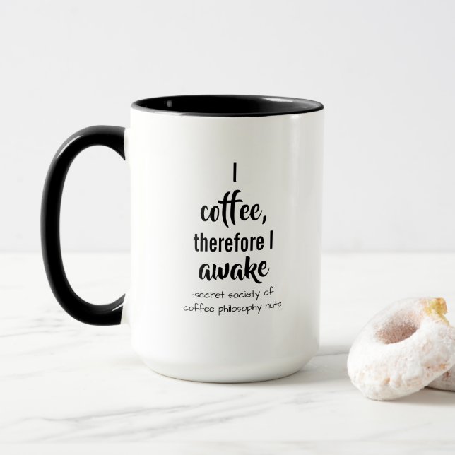 Descartes Coffee Philosophy Twist Mugg (Med munk)