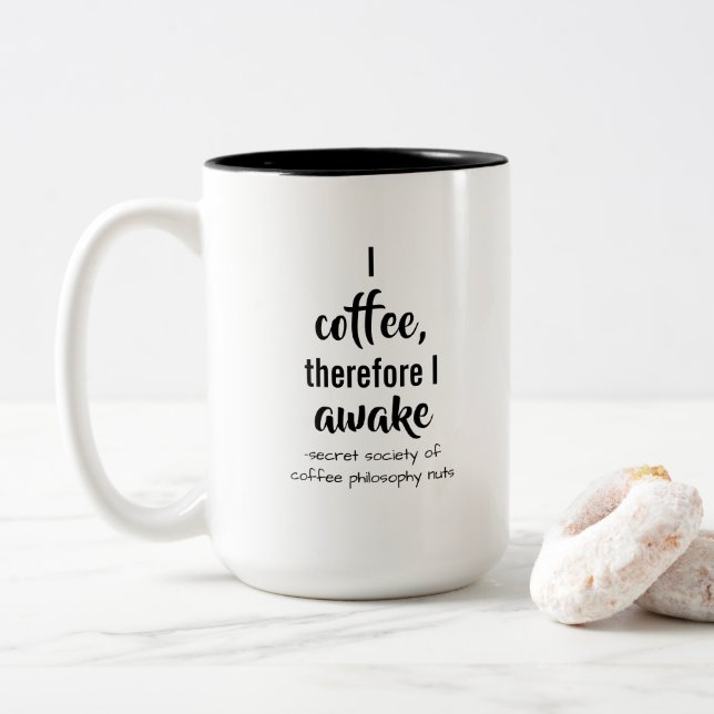 Descartes Coffee Philosophy Twist Två-Tonad Mugg (Med munk)
