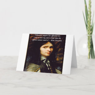 Descartes "Höj min själ" Berömd Citat Kort