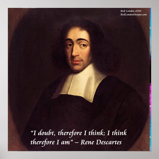 Descartes "I tänka därför att jag är" Poster offer (Framsidan)