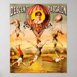 DESCENTE D'ABSALON Miss Siena Acrobatic Circus Poster